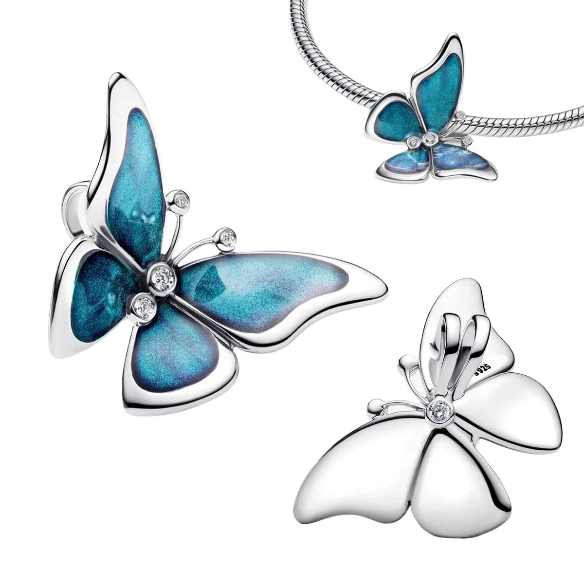 925 Sterling Silver Stars, Moon, Sun & Flower Dangle Earrings – DIY Bracelet Charms