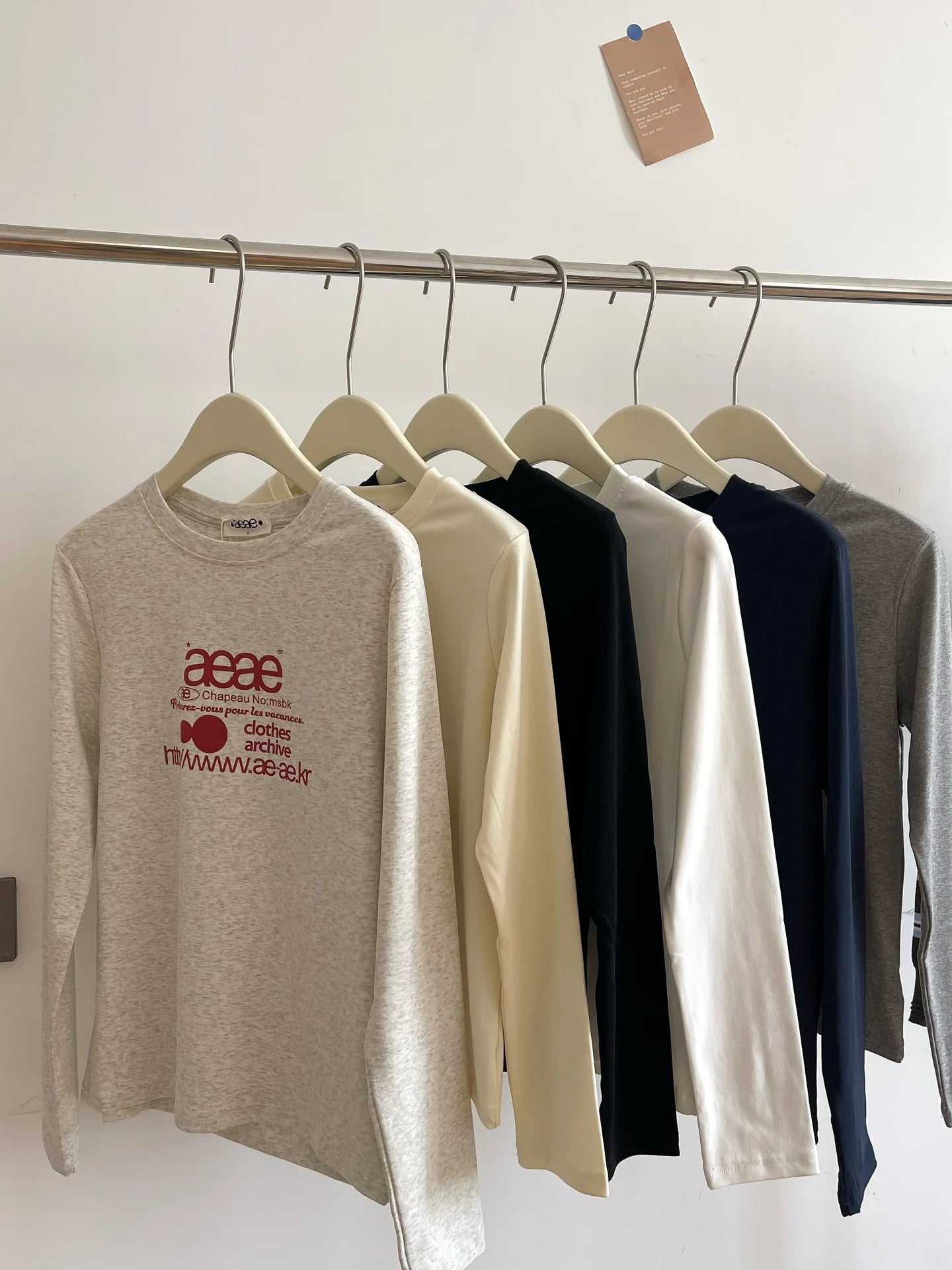 Women’s Slim Fit Round Neck Long Sleeve T-Shirt | Handmade Color Block Letter Print Base Layer Top