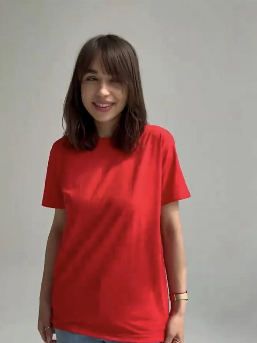 Botvotee 21 Colors Oversized Basic T-Shirts for Women | 100% Cotton Casual Summer Tops | Solid Color Loose Fit Tees