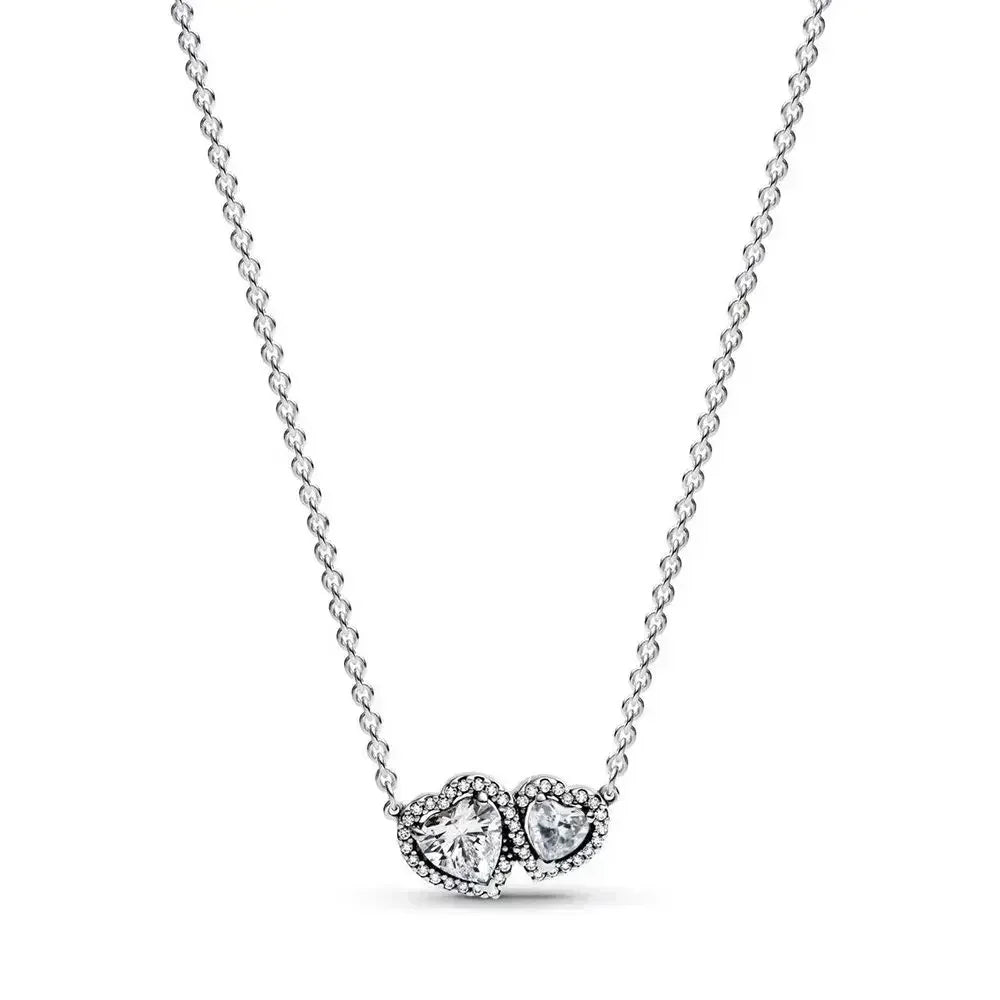 Colorful Heart-Shaped 925 Sterling Silver Pendant Necklace – Lover’s Holiday Jewelry