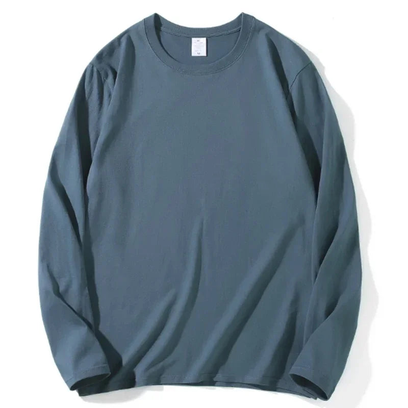 Autumn Korean-Style Long Sleeve T-Shirt for Women | Versatile Streetwear Casual Solid Color Top