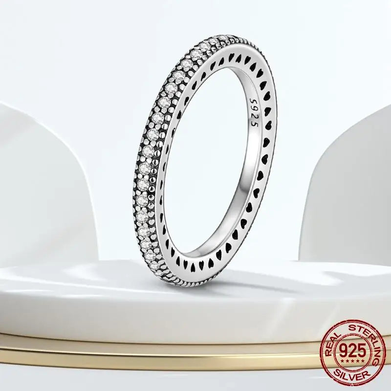 925 Sterling Silver Cross Ring for Women | Clear CZ Engagement & Wedding Band | Fine Jewelry Gift