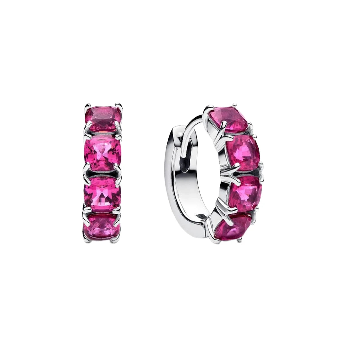 Romantic Pink Flowers 925 Sterling Silver Charms | Bag Lipstick Heart Bow Rose Bead Fit Original Bracelet DIY Jewelry Gift