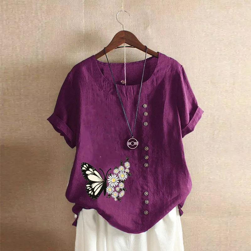 Women Cotton Linen Streetwear Summer Y2K Tops – Vintage Casual Elegant T-Shirt Loose Fashion Tee 👕✨