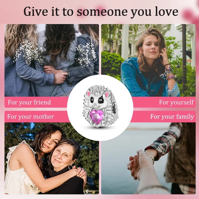 Cute Pet Kitten Puppy Sheep Charms | Fit 925 Original Pandora Bracelets | Colorful Zircon Beads DIY Jewelry Gift