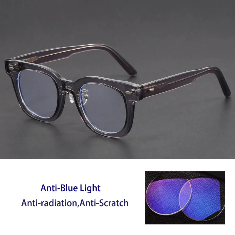 Retro Personalized Thick Acetate Round Reading Glasses – Men Women Optical Prescription Custom Presbyopia Eyeglasses