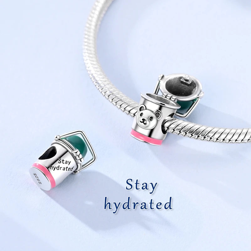 925 Sterling Silver Luminous Golden Firefly Charms | Sparkling Bee & Cat Dangle Beads Fit Original Bracelet DIY Jewelry Gift