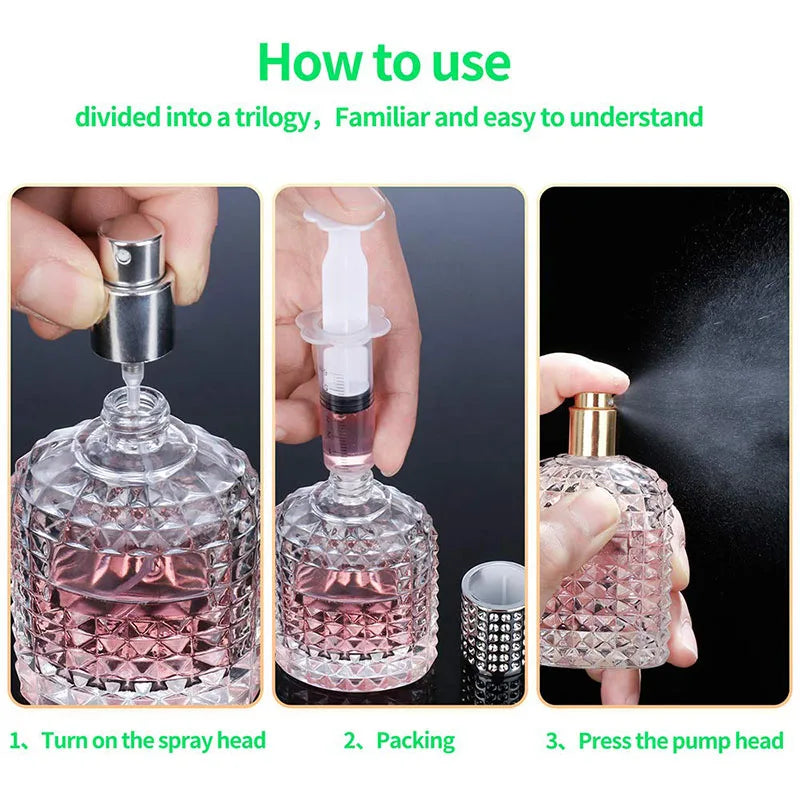 30ML/50ML Travel Perfume Atomizer – 1PCS/3PCS Pineapple-Shaped Refillable Spray Bottle | Portable Transparent Unisex Dispenser