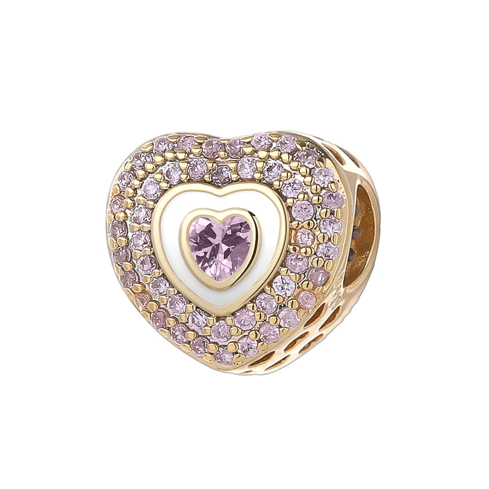 925 Sterling Silver Rose Gold Rabbit & Eiffel Tower Charm | Fit Original European Bracelet DIY Jewelry