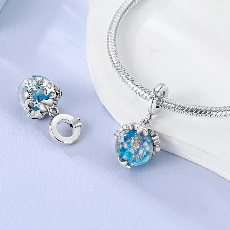 Original 925 Sterling Silver Glowing Firefly Charm Beads – DIY Bracelet Pendant for Women