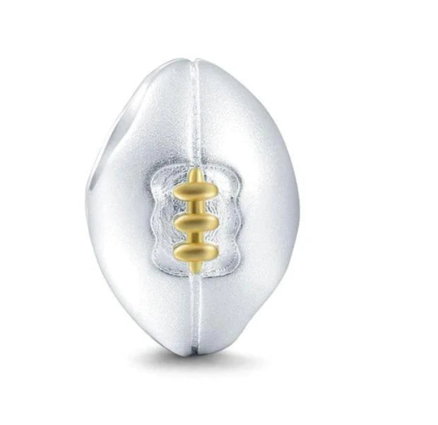 925 Sterling Silver Sports Charm Beads | Baseball & Football Pendant for Original Bracelets & Necklaces DIY Jewelry Gift for Women