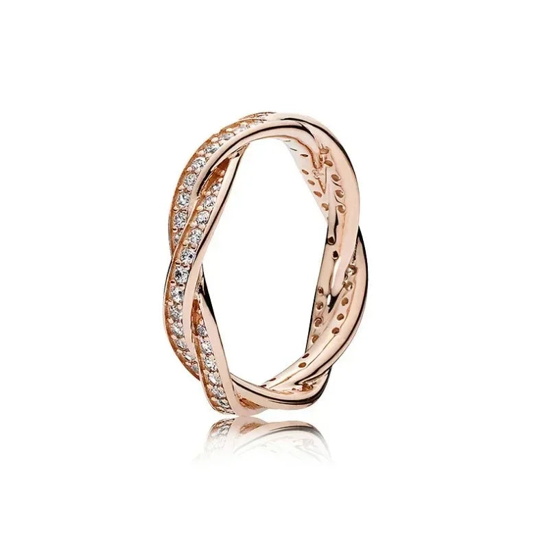 Classic 925 Sterling Silver Heart Crown Circular Ring | Elegant Light Luxury Jewelry Gift for Women