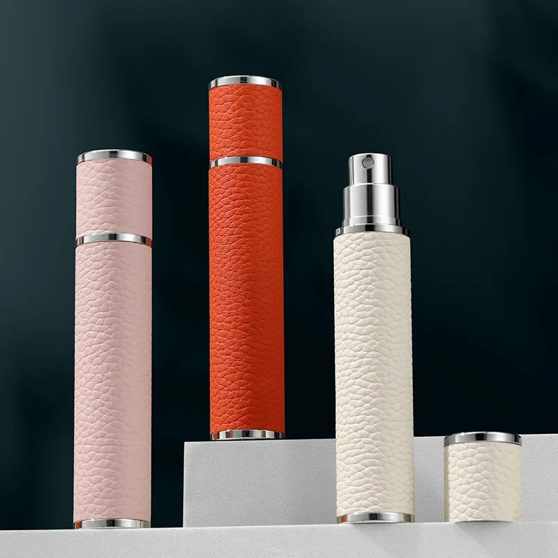 10ML Portable Leather Perfume Bottle – Refillable Compact Atomizer | Travel Spray Bottle Multipurpose