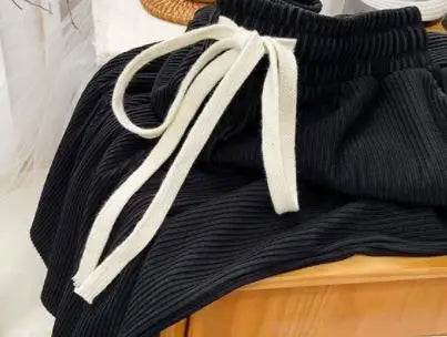 Women’s High-Waisted Pleated Trousers | Slim Fit Floor-Length Wide-Leg Pants for Ladies