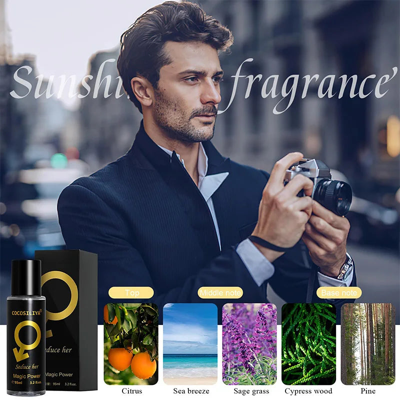 90ml Pheromone Seductive Perfume for Men – Long-Lasting Body Spray to Attract Women | Charming Flirting Dating Scent