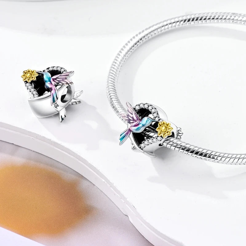 New 925 Sterling Silver Family Sister Love Heart Charm Bead | Original Bracelet DIY Jewelry Gift for Women