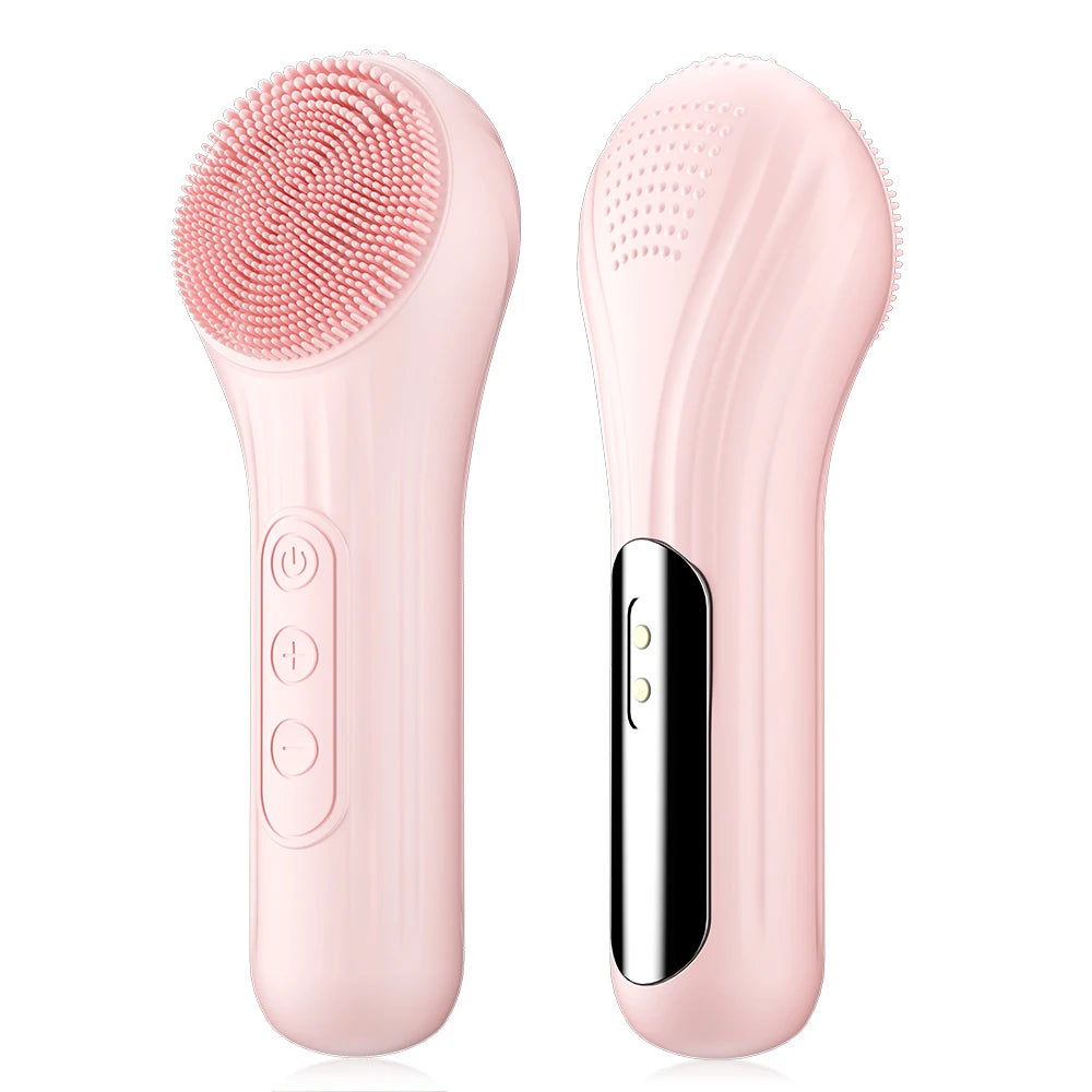 Sonic Waterproof Facial Cleansing Brush – Rechargeable Vibrating Face Scrubber for Deep Clean & Exfoliating Skin Care