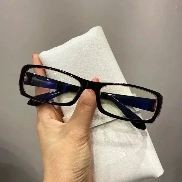 2PCS Square Shaped Glasses for Women – Retro Clear Reading Eyeglasses | Blue Light Blocking Eyewear Japanese Fashion Gift