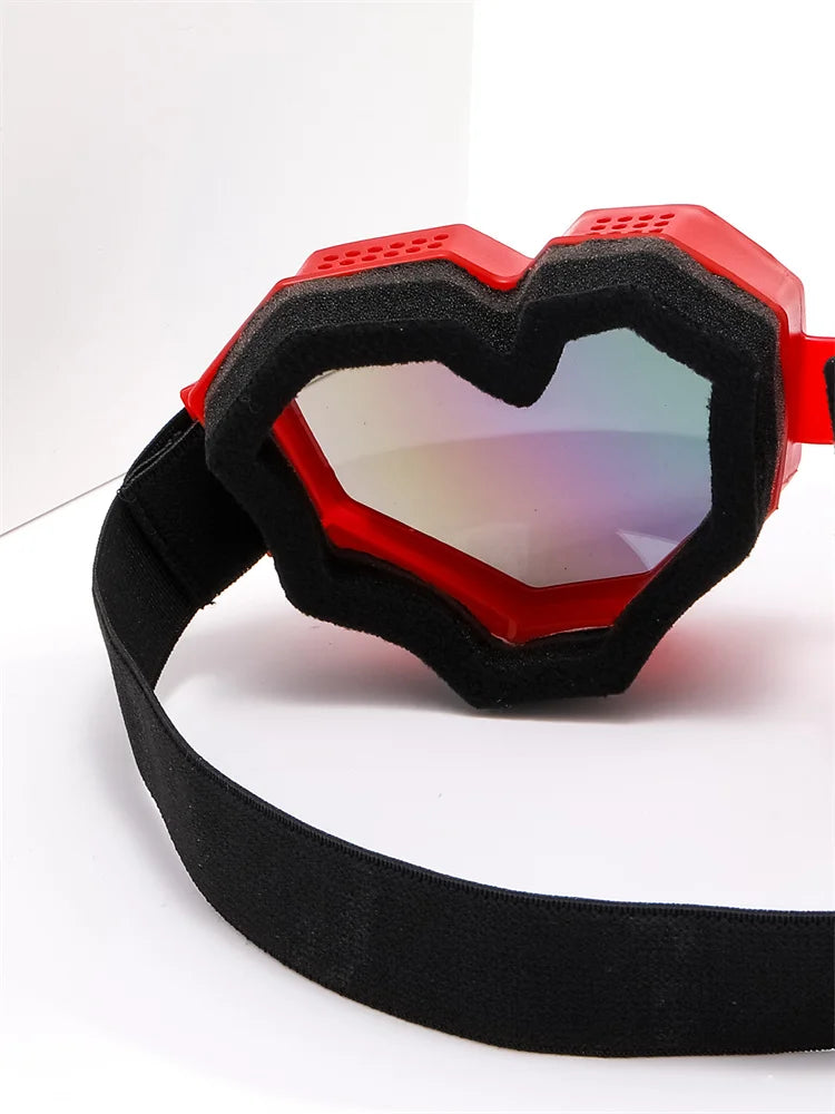 PC Love-Shaped Sunglasses – Windproof & UV-Proof Ski Goggles | Trendy Heart-Shaped Glasses