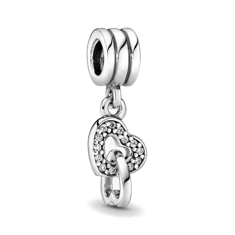 2025 New S925 Silver Spring Ball Bear Cross Pendant – DIY Bracelet Charm for Women