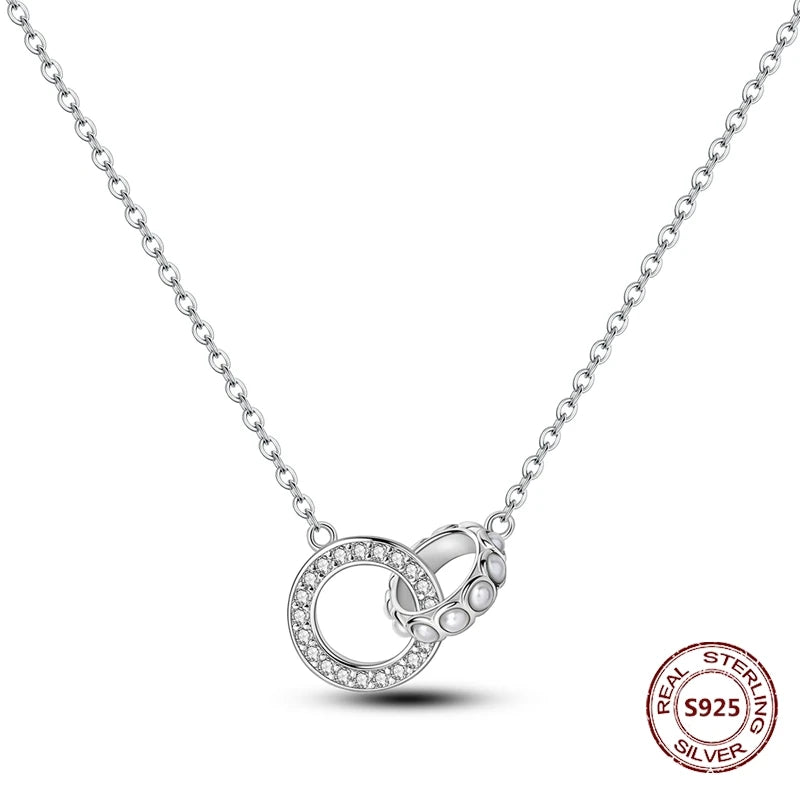 Heart to Heart Necklace 925 Sterling Silver Love Pendant Chain for Women – Wedding & Engagement Fine Jewelry