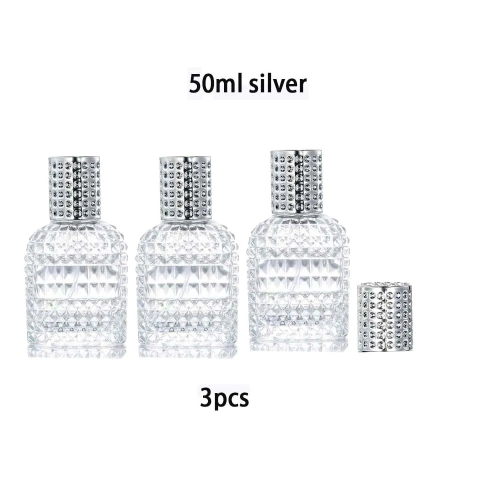 30ML/50ML Travel Perfume Atomizer – 1PCS/3PCS Pineapple-Shaped Refillable Spray Bottle | Portable Transparent Unisex Dispenser