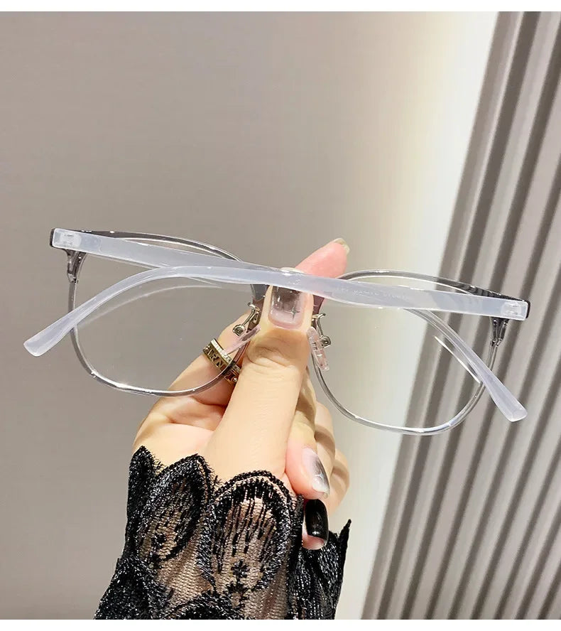 0 to -600 Myopia Large Frame Glasses – Ultra-Light Anti Blue Light Finished Flat Glasses
