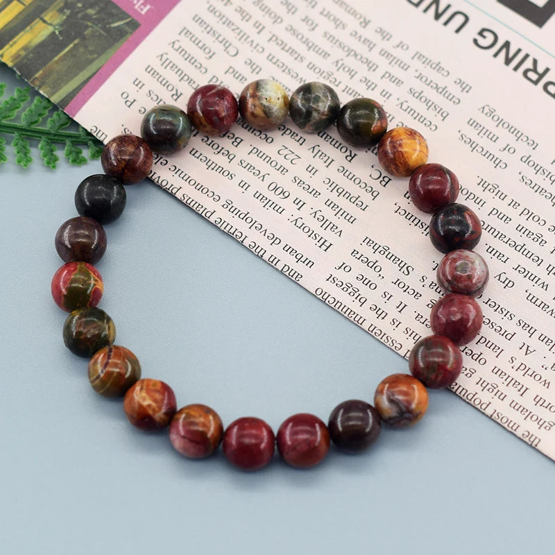 Original Natural Pyrite & Hematite Energy Beads Bracelet – Slimming Health Care Jewelry Gift for Men & Women