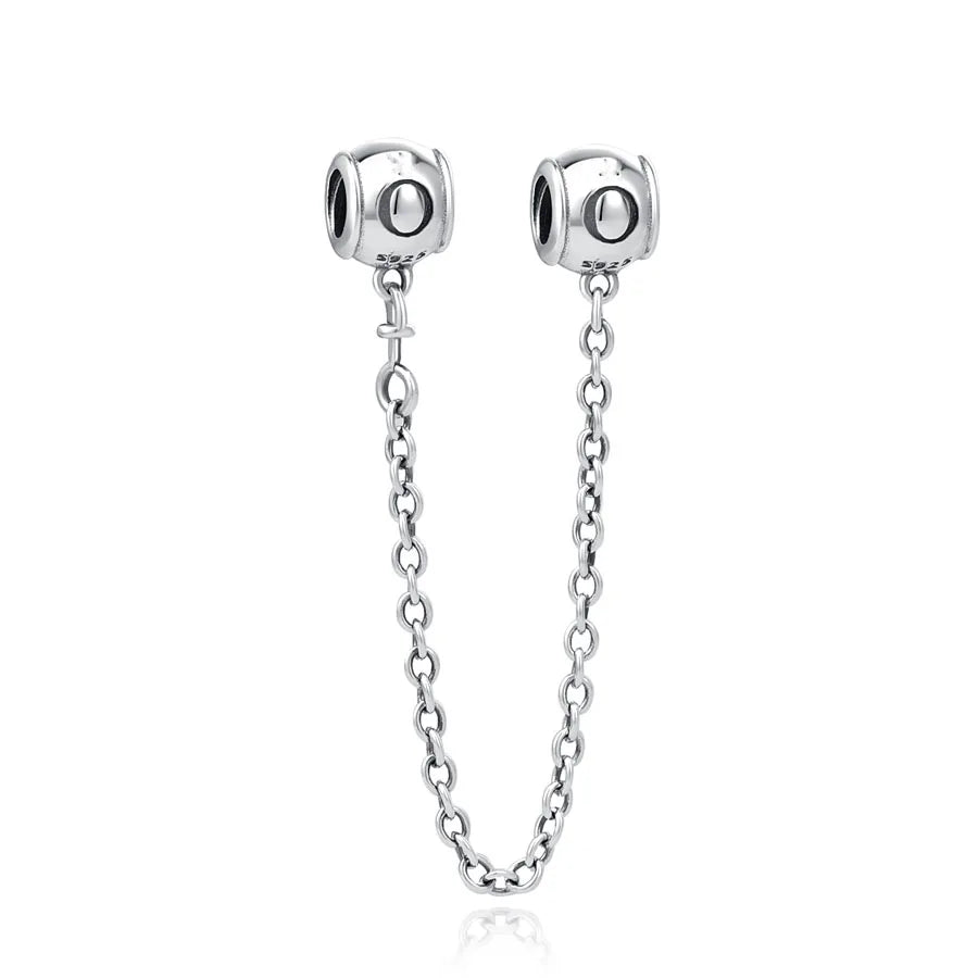 925 Sterling Silver Butterfly, Moon & Life Tree Safety Chain | Fits Original Bracelet DIY Jewelry Accessory