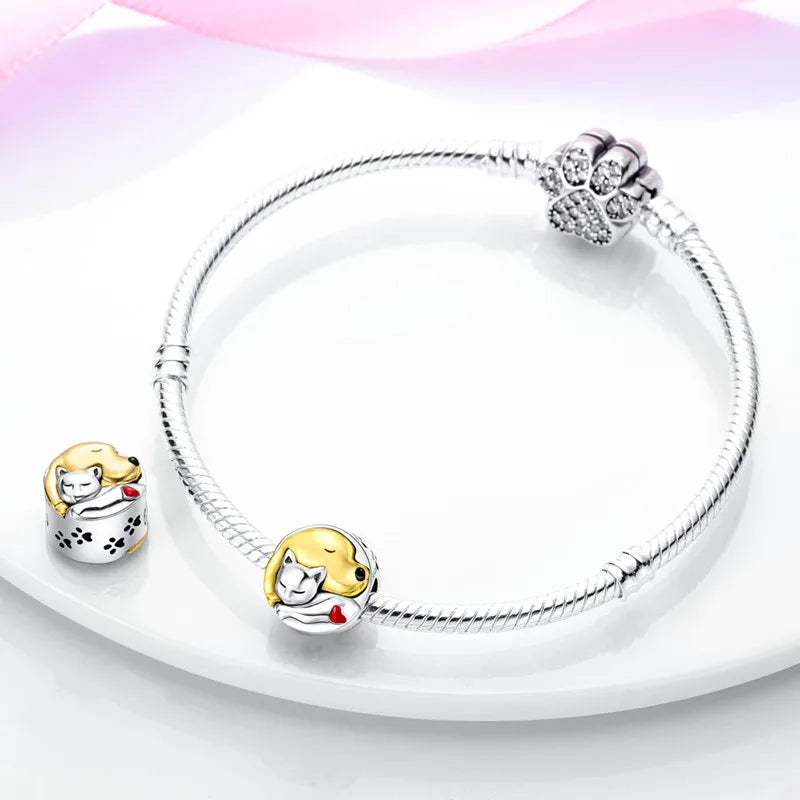 Cat Collection 925 Sterling Silver Charms Bead | Persian Bell & Multifarious Cat Dangle Fit Pandora Bracelet Necklace DIY Jewelry