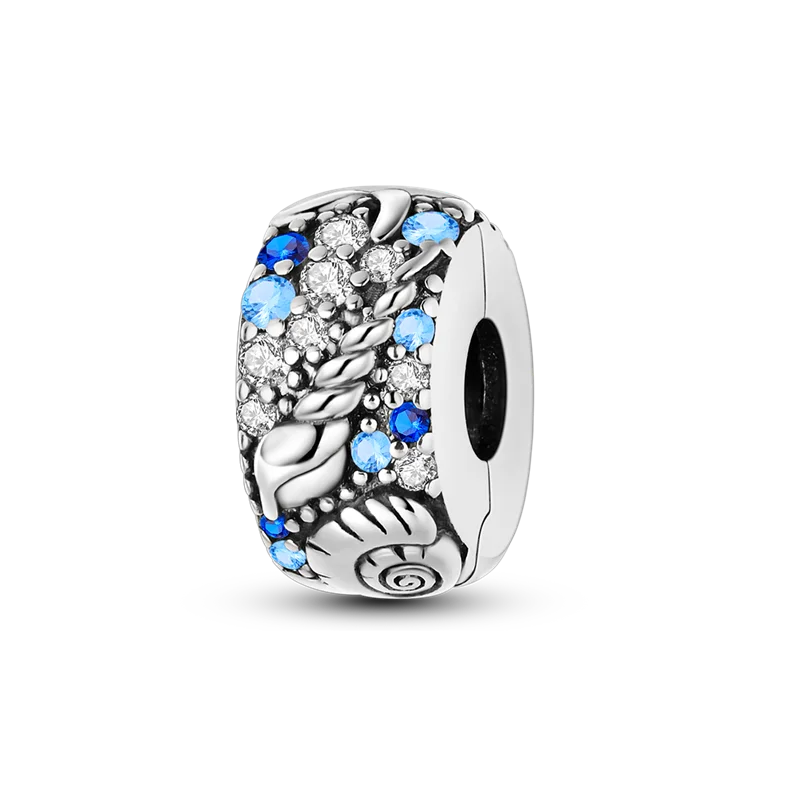 Silver Clasp 925 Sterling Silver Round Daisy Charm Beads | Safety Chain Pendant for Original Bracelets Jewelry