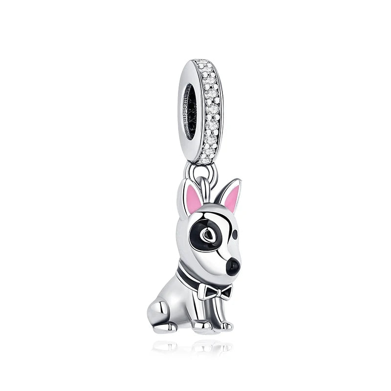 Original Sterling Silver Pet Paw Charm | Love Dog Cat Print Beads for Pandora Bracelets & DIY Jewelry