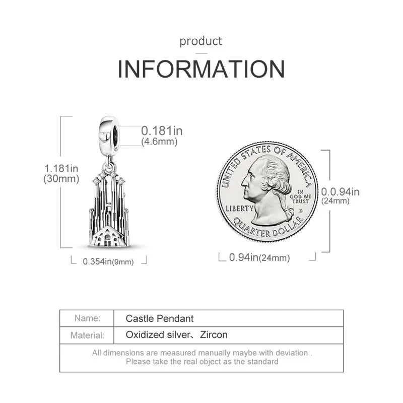 925 Sterling Silver Virgin Mary Dangle Charm | Fits Pandora Bracelet | Our Lady Pendant Bead | Religious DIY Jewelry Gift