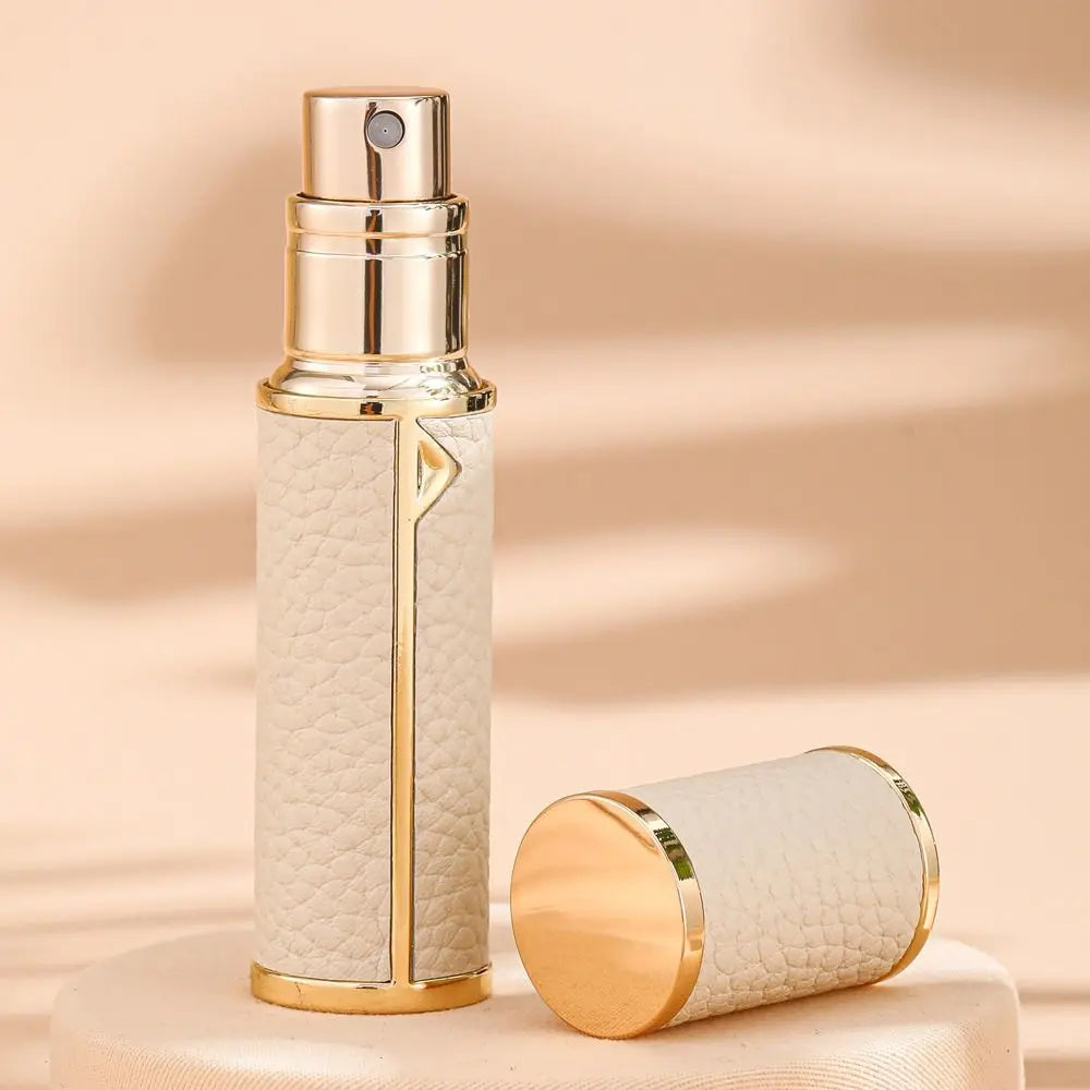 5ML PU Lychee Perfume Bottle – Refillable Bottom-Fill Atomizer | Travel Ultrafine Mist Fragrance Container
