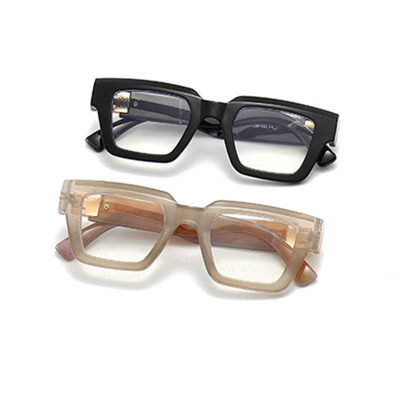 2025 New Oversized Square Presbyopic Reading Glasses – Unisex Marbling Retro Computer Eyewear | Diopter +0.5 to +3.0