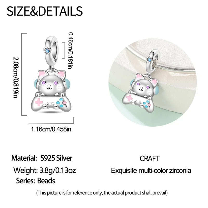 New Original 925 Sterling Silver Animal Charms | Cute Capybara, Elephant & Cat Beads for Bracelets DIY Jewelry