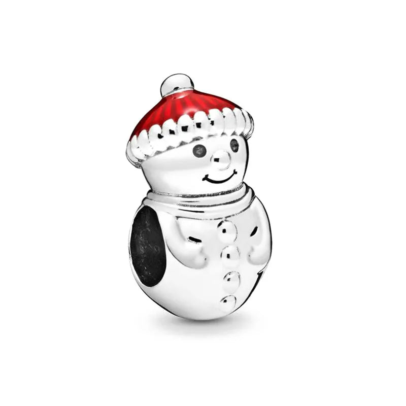 New 925 Sterling Silver Snowman Hedgehog Heart Bead | Fit European Original Bracelet DIY Exquisite Jewelry
