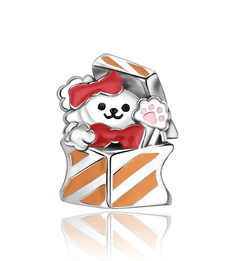 Christmas 925 Sterling Silver Charms | Santa Claus Reindeer Snowman Tree Beads Fit Original Bracelet