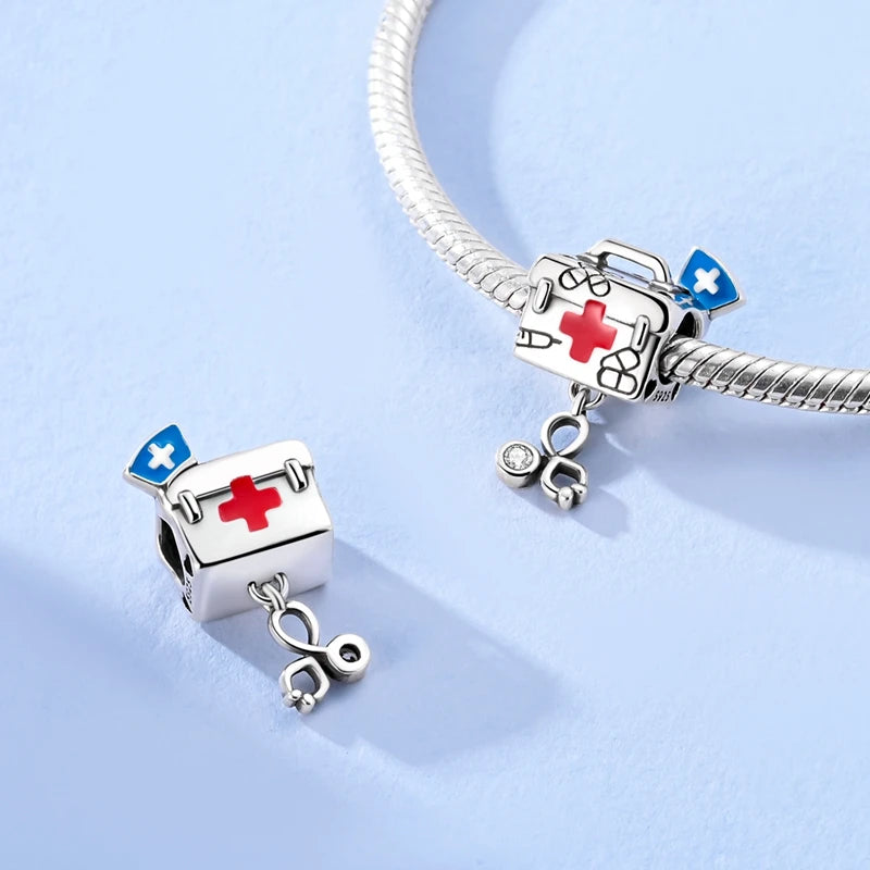 Original 925 Sterling Silver Charms – Mushroom, Unicorn, Wings & Pearl Beads for Women