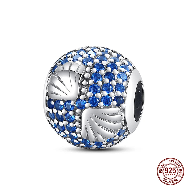 Blue Ocean Series 925 Sterling Silver Turtle Crab Mermaid Charms for 3mm Bracelet