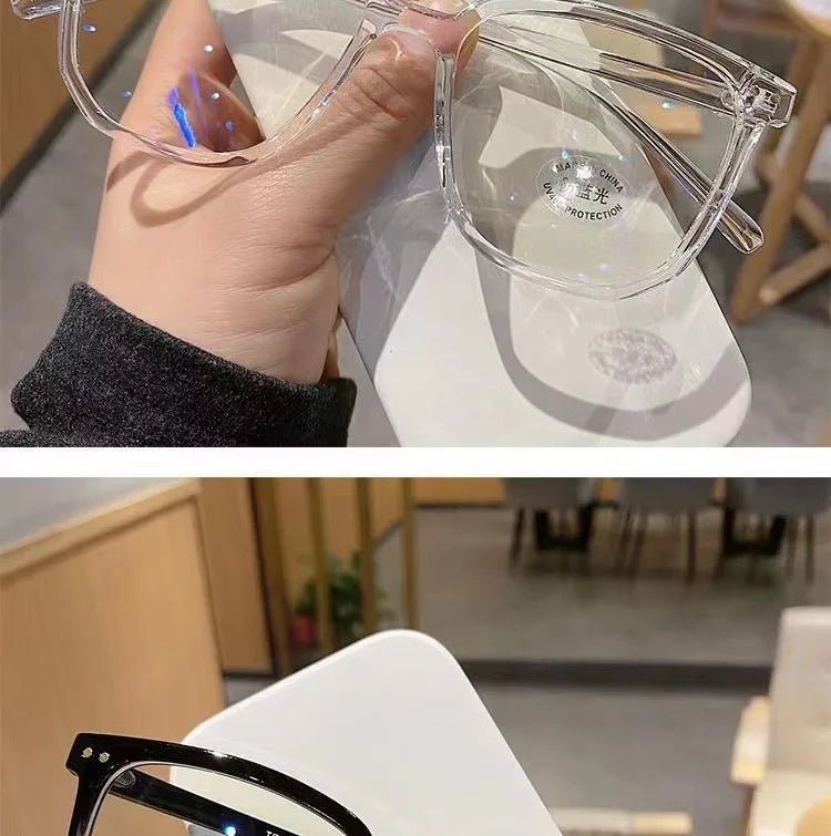 Anti-Blue Light Glasses for Women – Retro Flat Light Frame Eyeglasses | Regular Frame Eye Protection