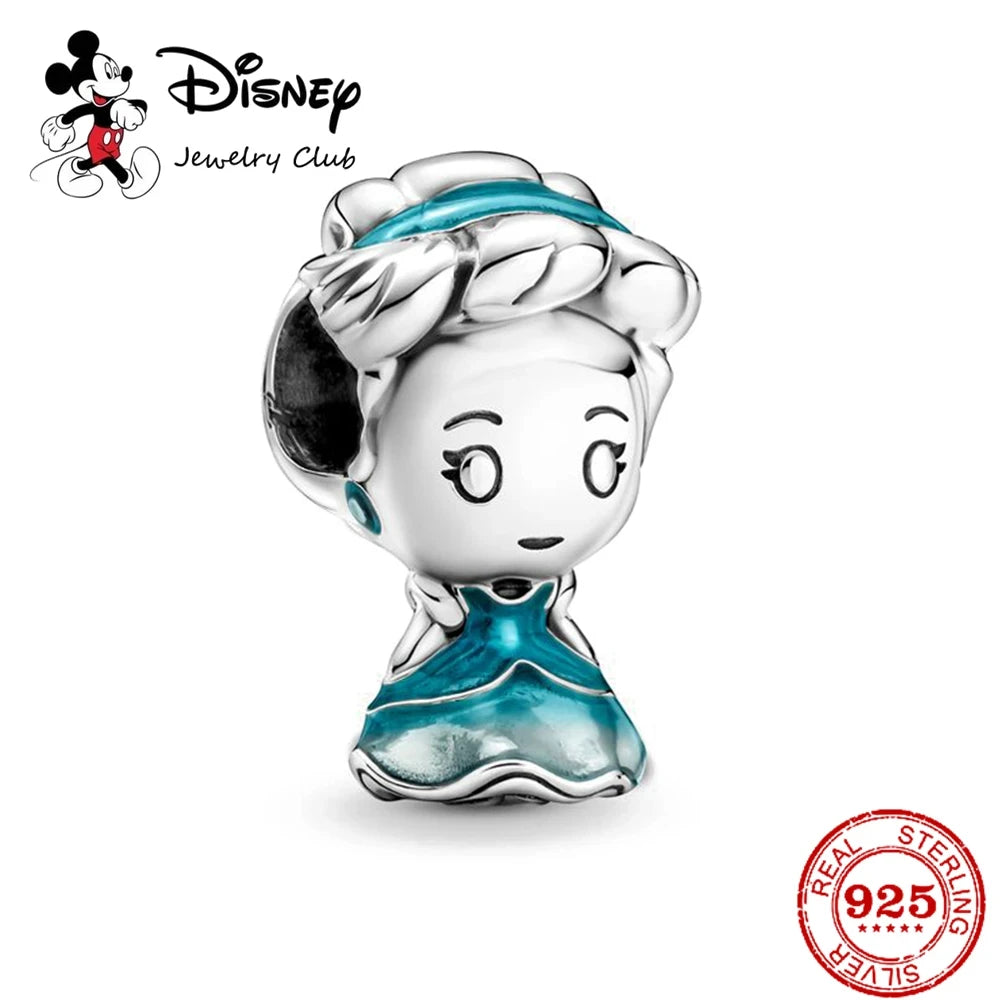 HEROCROSS Disney 925 Sterling Silver Charms | Mickey Mouse, Winnie the Pooh & Stitch Beads Fit Pandora Bracelet