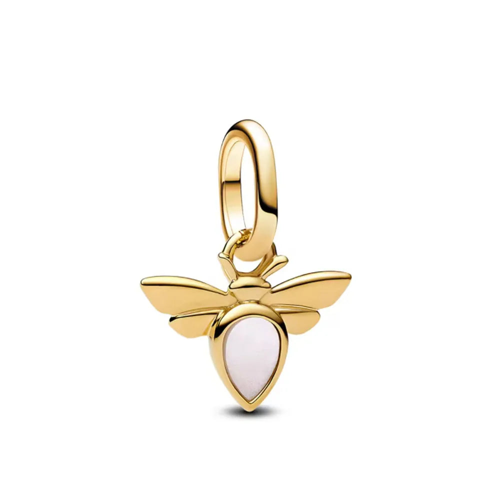 New 925 Sterling Silver ME Series Gold Toothed Elephant Charm | Fit European Original ME Bracelet Accessories Jewelry