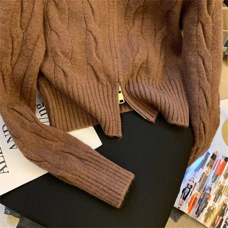 2025 Women Knitted Cardigan Sweater | Autumn Winter Loose Jacket | Warm Long Sleeve Coat Outerwear