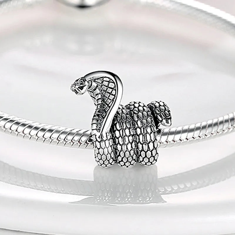 925 Sterling Silver Animal Series Charms | Horse, Squirrel, Elephant, Llama, Snake & Fox Fit Pandora Bracelet Original Jewelry