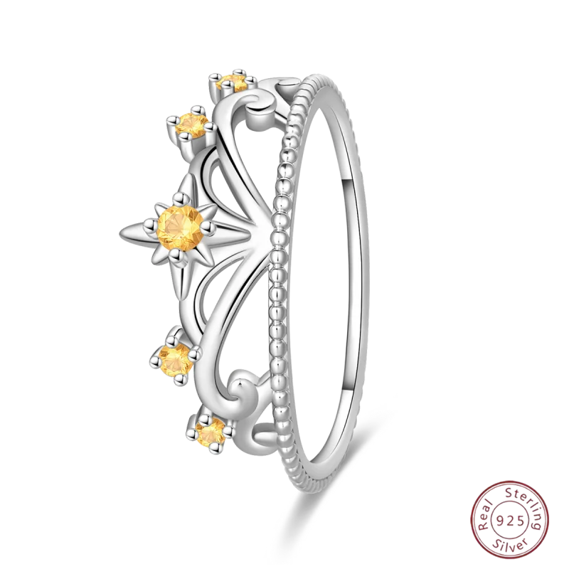 925 Sterling Silver Rings Collection | Bow, Heart, Sun, Moon & Star Zircon Rings for Women Jewelry Gift