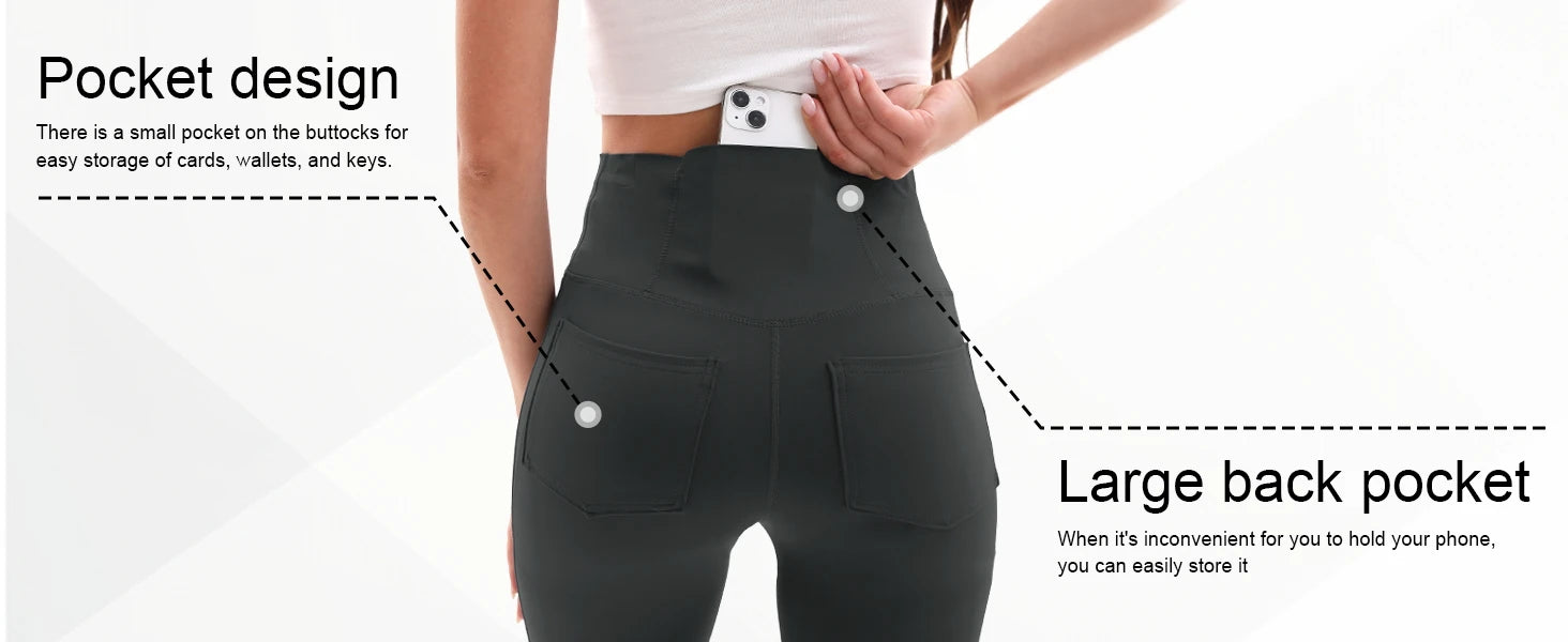 Crossover V-Waist Flare Leggings – Women’s High Waist Tummy Control Wide Leg Yoga & Workout Pants