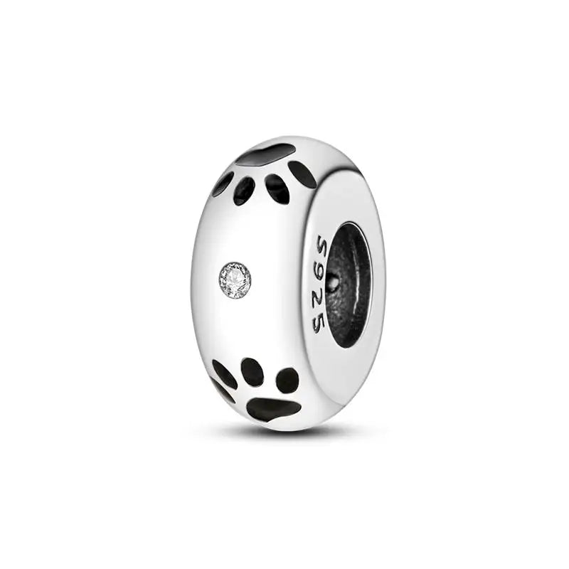 Cute Pet Kitten Puppy Sheep Charms | Fit 925 Original Pandora Bracelets | Colorful Zircon Beads DIY Jewelry Gift