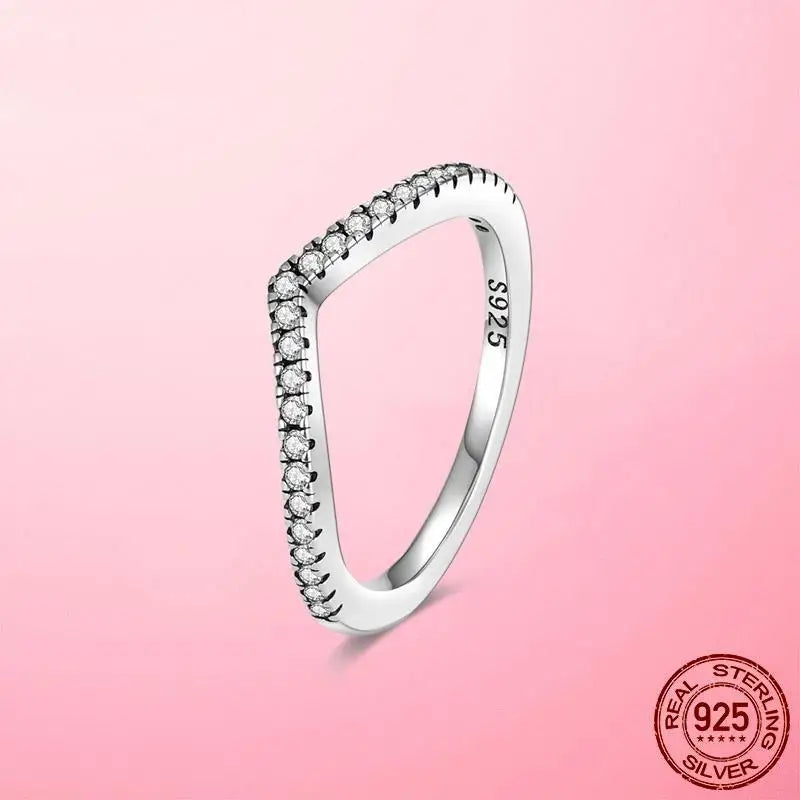925 Sterling Silver Cocktail Ring Set for Women | CZ Zircon Pave Bridal Wedding & Engagement Jewelry
