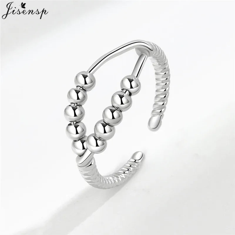 Luxury Fashion Fidget Spinner Ring | Crystal Planet & Butterfly Finger Ring for Women, Anti-Stress Jewelry